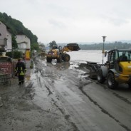 Die Hochwasser-Aufräumarbeiten haben begonnen