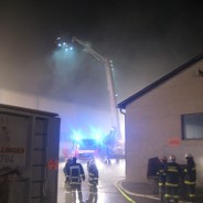 Großbrand bei Abfallunternehmen in Gerling am 2013-01-02